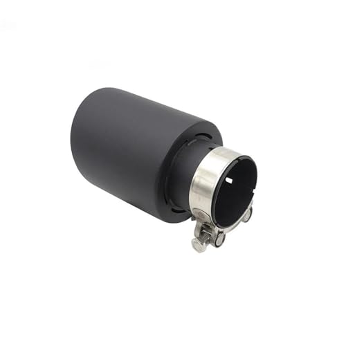 Embouts d'échappement avec atténuateur de son universel en inox noir 76mm