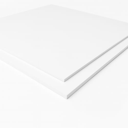 Signalétique.biz France Plaque en PVC rigide - blanc - 400x200 mm (40x20cm) - épaisseur 1 mm - Feuille Plastique rigide et légère