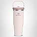 STANLEY IceFlow 2.0 Flip Straw Tumbler with Handle 40 oz | Twist On Lid and Flip Up Straw | Leak Resistant Water Bottle | Insulated Stainless Steel | BPA-Free | Rose Quartz