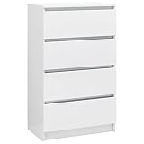 vidaXL Sideboard Kommode Anrichte Schrank Hochglanz-Weiß 60×35×98,5 cm Holzwerkstoff
