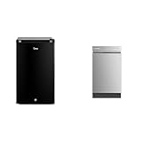 Midea MRU03M2ABB 3.0 Cu.ft Upright Freezer, Black & Midea MDF18A1AST Built-in Dishwasher with 8 Place Settings, 6 Washing Programs