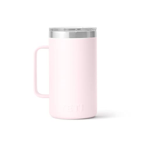 Image of YETI Rambler 24 oz Mug, Vacuum Insulated, Stainless Steel with MagSlider Lid, Ice Pink