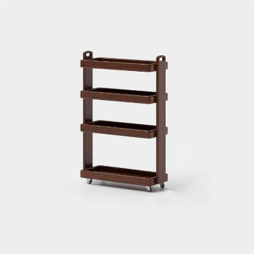 Rolling Utility Cart with Lockable Wheels, Easy Assembly, Versatile Storage for Kitchen, Bathroom, Living Room, Laundry – Stylish Compact Design for Small Spaces