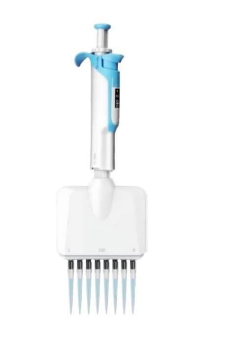 Micropipeta Ajustable de 10-100 ul/30-300 ul, Totalmente Manual, de 8 Canales for Laboratorio.(8 Channel 30-300ul)