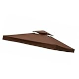 交換用キャノピートップカバー、キャノピー交換用トップ、シェルタータープ防雨ガゼボカバーキャノピーテントトップのみ, コーヒー