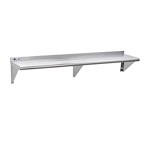 Image of Profeeshaw NSF Stainless Steel Shelf 12''x60'', Commercial Wall Shelving