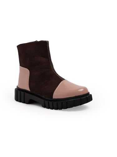 Image of Creattoes Slip-On Zipper Boots for Women & Girls - Trendy, Comfortable, and Easy to Style | CR105