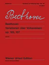 Variations on Folk Songs op 105 107 partition de piano avec flûte