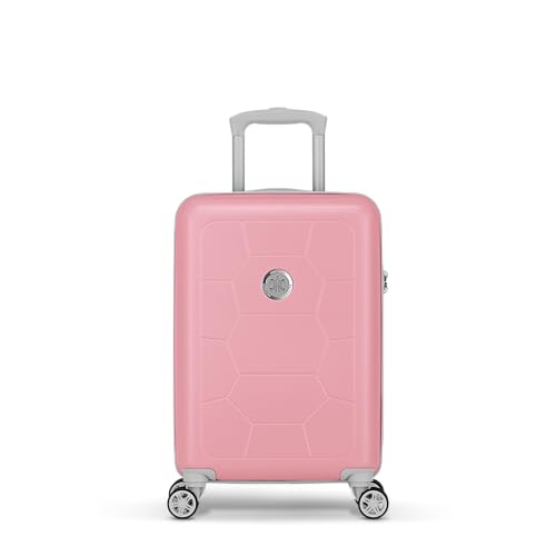 SUITSUIT Handgepäck Koffer mit 4 Rollen 53 x 35 x 20 cm - Hartschalen Kabinentrolley mit Zahlenschloss - Caretta Pink Lady