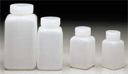 Nalgene 2110-0002 Polypropylene Copolymer Wide Mouth Square Bottles with Polypropylene Screw Closures, 60ml Capacity (Case of 72)