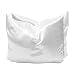 Betty Dain Satin Pillowcase with Zipper, Standard/Queen Size, White (Set of 2)