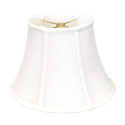 Royal Designs Oval Flare Bottom Outside Corner Basic Lamp Shade, White, (10.5 x 7.5)" x (18 x 14)" x 13", BS-725-18WH