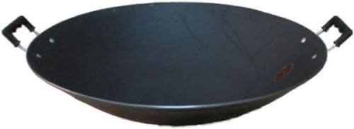Wok de hierro sin recubrimiento con tapa de 38 cm miniatura 1