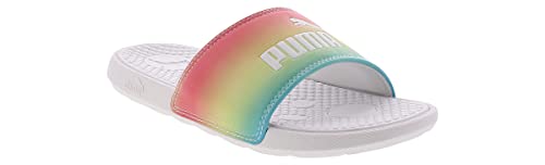 PUMA Kids Girls Cool Cat Bx Bright Ombre Tie Dye Slide Casual Sandals Casual - White