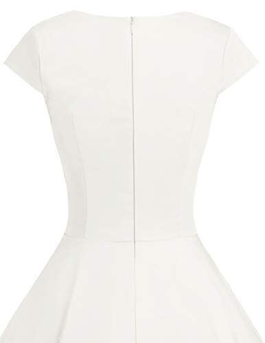 Dresstells Vintage jurk, retro cocktailjurk, met kapmouwen, rockabilly-/Hepburn-stijl (jaren '50) - Image 8