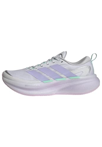 adidas Femme Supernova Glide Running Shoes, Dash Grey/Glow Purple/Pulse Mint, 39 1/3 EU