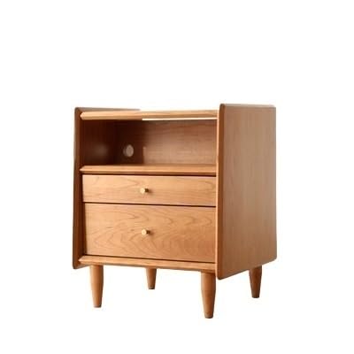 Moderna mesita de noche nórdica, mesita de noche de madera maciza, estilo japonés simple, armario de almacenamiento, mesas auxiliares minimalistas para dormitorio, sala de estar