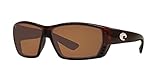 Costa Del Mar Men's Tuna Alley Readers Rectangular Sunglass, Tortoise/Copper Polarized C-Mate-580P, 62 mm + 2.5
