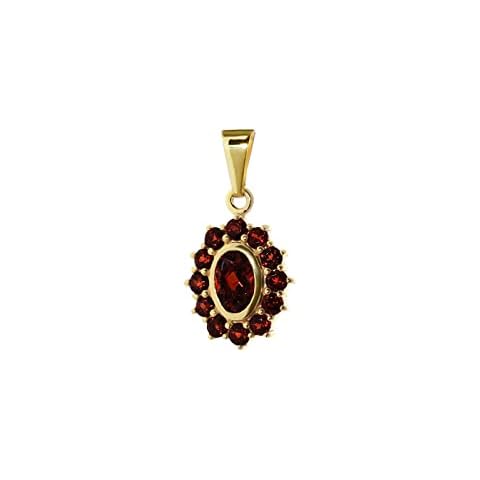 NKlaus colgante flor real granate oro amarillo 9K Cover