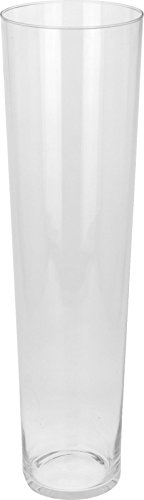 Very Large Clear Glass Tall Floor Standing Vase Large Glass Flower Vase 70cm
