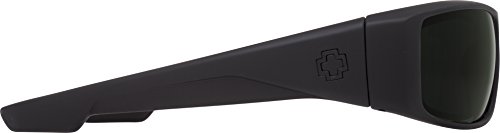 Spy Optic Logan 670939973864 Polarized Wrap Sunglasses, (Soft Matte Black/Happy Gray/Green Polar)
