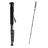 PATONA Treppiede monopiede telescopico di alta qualità, leggero design telescopico in alluminio robusto, treppiede per fotocamera Gezi Mono One, monopiede fino a 155 cm, filettatura da 1/4 e 3/8
