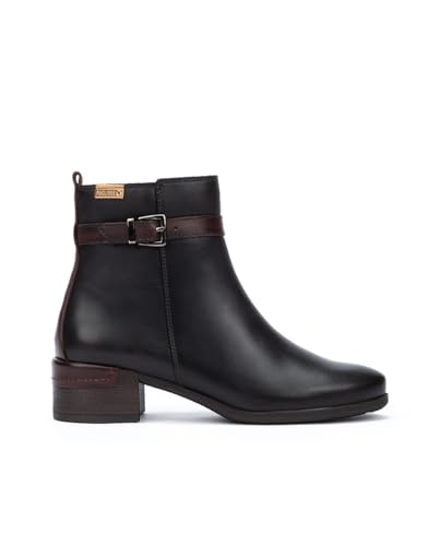 Pikolinos Botines de tacón en Cuero Malaga para Mujer Color Black