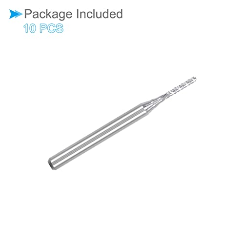 Image of Carbide End Mill Engraving Milling Bits, 1.3mm Bit Dia. 1 /8 inch Shank, CNC Cutting Router Bits Tool - (Applications: for PCB Machine), 10-Pieces