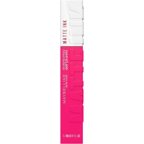 Maybelline New York Tinta Labbra a Lunga Durata, Effetto Matte e Colore Intenso, Tenuta fino a 16 Ore, No Transfer e Senza Sbavature, SuperStay Matte Ink, Tonalità: Romantic (30), 5 ml