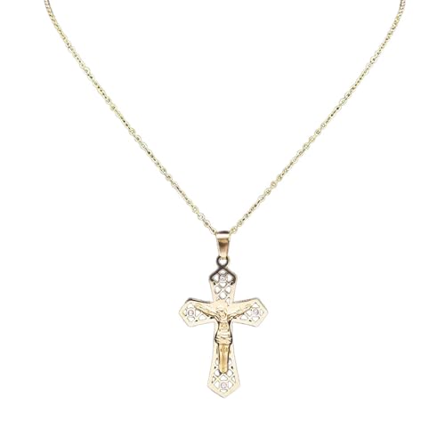 Bijou religieux collier homme pendentif croix chrétienne cadeau de prière
