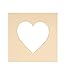 6x6 Mat Bevel Cut for 3x3 Photos - Precut Beige Heart Shaped Photo Mat Board Opening - Acid Free Matte to Protect Your Pictures - Bevel Cut for Family Photos, Pack of 1 Matboard