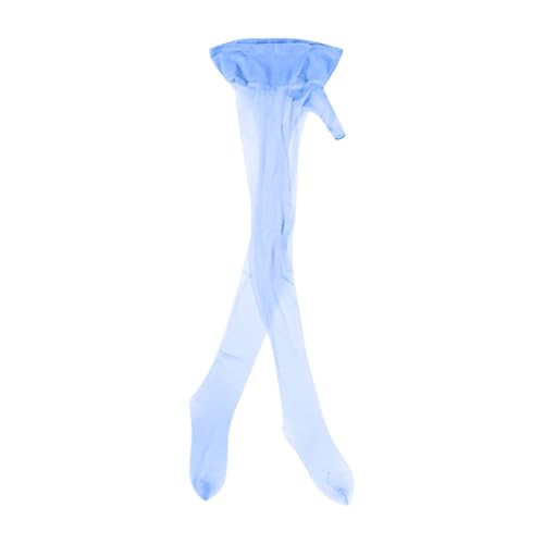 Genérico Collant Ultra Sottile Uomo 0D Nylon Lucido Leggings Sexy Collant con Borsa Gonfiata Lingerie Sissy Trasparente Leggings Lunghi Compressione, blu, Taglia unica