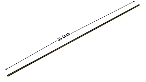 Image of B&P Lamp 1 /8 IP X 36 Inch All Thread Pipe, 3 /8 Inch Diameter, Zinc Plated Steel For Floor and Table Lamp Restoration