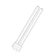 18W 2G11 4PIN UV-Desinfektionslampe, UVC-Desinfektions-Kompaktbirne, Mit Filter Verwendet, Geeignet Zur Reinigung und Klärung Von Parkteichen, Gartenfischteichen, Aquarien, Fischtanks, 1 Stück