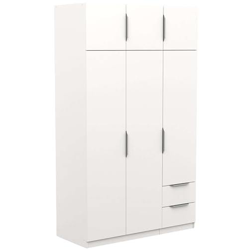 Miroytengo Armario Ghost Grande 6 Puertas y 2 Cajones Color Blanco Mate 203x119 cm