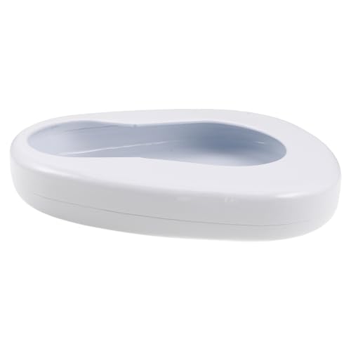 UKCOCO Padella per Letto in Metallo Anti-rovesciamento per Pazienti Anziani e Allettati, Vasino Portatile Leggero Bordi Alti, Comfort Ergonomico per Assistenza Domiciliare e Ospedaliera