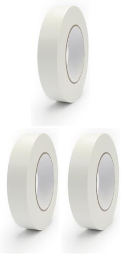 Image of Duct Tape 1 Inch X 44 Yards, 8.5 mil Thickness, Heavy Duty White Duct Tape, No Residue, Waterproof, Tear by Hand for Repairs, Industrial, Professional Use (Pack of 3)