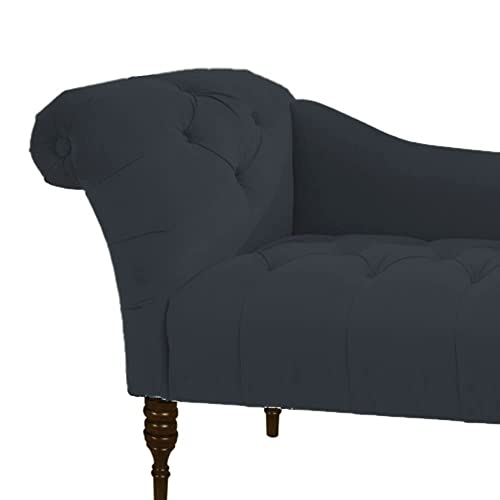 Image of Luxury Velvet 2 Seater Chaise Lounge Sofa - Tufted Chesterfield Modern Couch with Button Tufted Back Elegant Lounge Couch for Living Room, Bedroom, Office