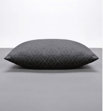 Image of Y & A'M Grey Embroidered Cushion for Sofa & Chair | Elegant Decorative Home Decor Accent with Soft Comfortable Design | Stylish Living Room Bedroom Seating Accessory | 16 x 16 Inch (Grey-emboridry, 1)