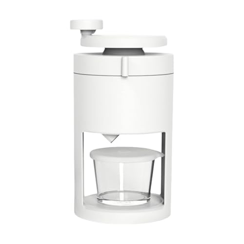 Kalokairi Máquina de hielo fácil de afeitar, trituradora de hielo manual para conos de nieve y granizados, afeitadora manual de hielo con hoja de acero inoxidable, color blanco