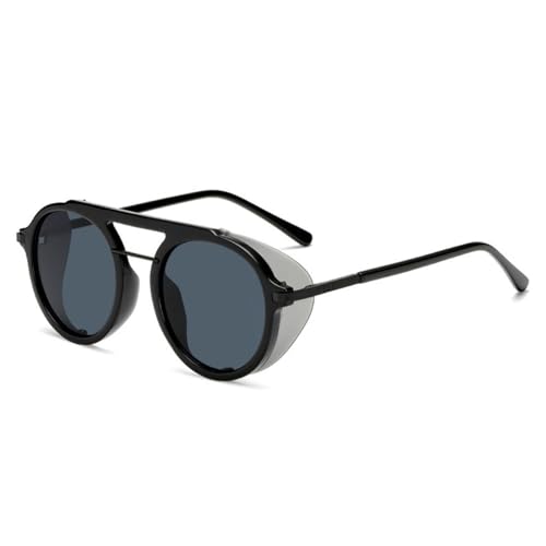 Lunettes de soleil punk vintage mode ronde tendance été