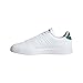 adidas Men's Advantage 2.0, White/Black/Collegiate Green, 9.5