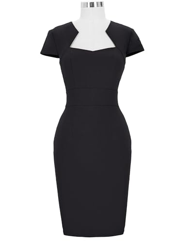 Robe fourreau Grace Karin noire XL coupe ajustée rétro chic haute qualité