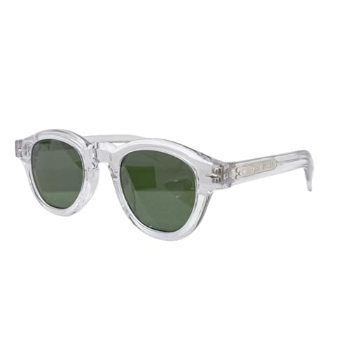 Lunettes de soleil rondes en acétate noble monture classique rétro premium