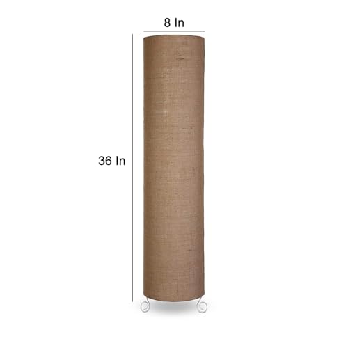 Image of Cotton Fabric Floor Lamp for Bedroom's Desk Lamp for LivingRoom, Bed Room, Office | Night Stand Dimmable Room Floor Lamp for Reading Corner Lamp | Bulb Included