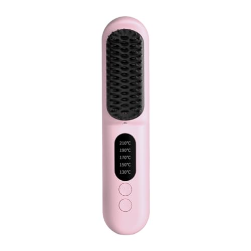 Cepillo alisador inalámbrico rápido y portátil rosa miniatura 1