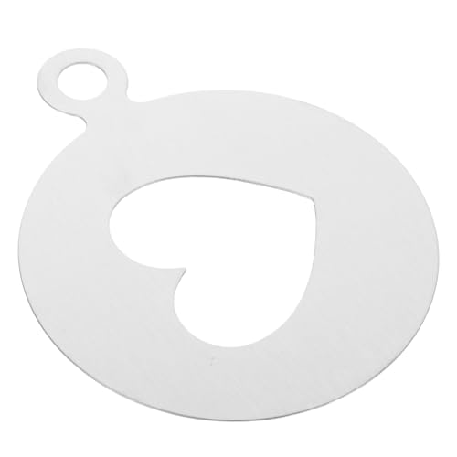 VICASKY Coffee Decorating Stencils Stainless Steel Heart Pattern Templates for Latte Art Mousse Cakes Cupcakes Easy to Clean for Home Cafes
