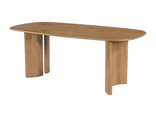 Vente unique   Mesa de Comedor 8 plazas Islara   Mango   Color Natural Claro