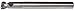 WIDIA Hanita 5AN225028C AluSurf 5AN2 HP Aluminum End Mill, 0.06" Radius, 1.125" LOC, 1" Cutting Dia, Carbide, Uncoated, RH Cut, 2-Flute