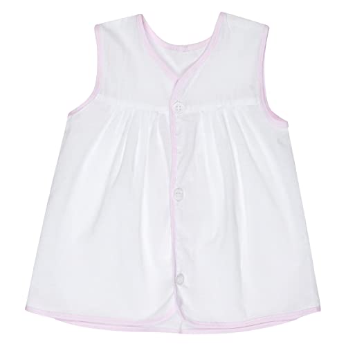 Image of CLAP Baby Girls Cotton Jhabla Frock White (Pack of 4)